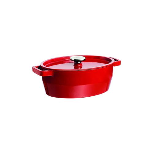 Pyrex Cocotte Ovale Slow Cook - 3,8 L - Rouge - Tous Feux Dont Induction