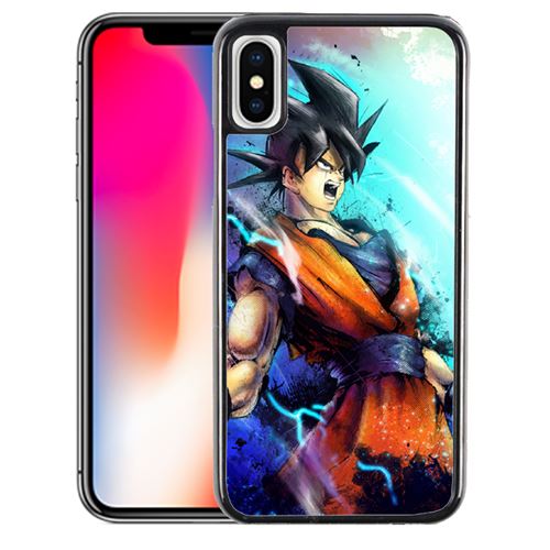 Coque pour iPhone XS dragon ball goku couleur