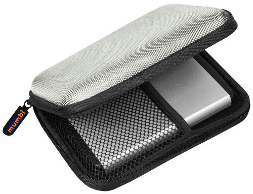 mumbi Sac à disque dur externe jusqu'à 6,35cm (2,5), gris