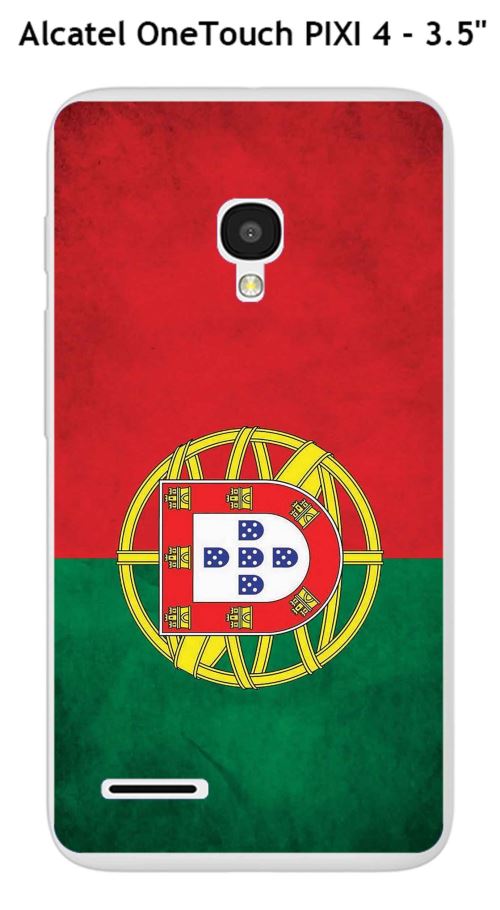 Coque TPU gel souple Alcatel OneTouch PIXI 4 - 3.5 design Drapeau Portugal vintage