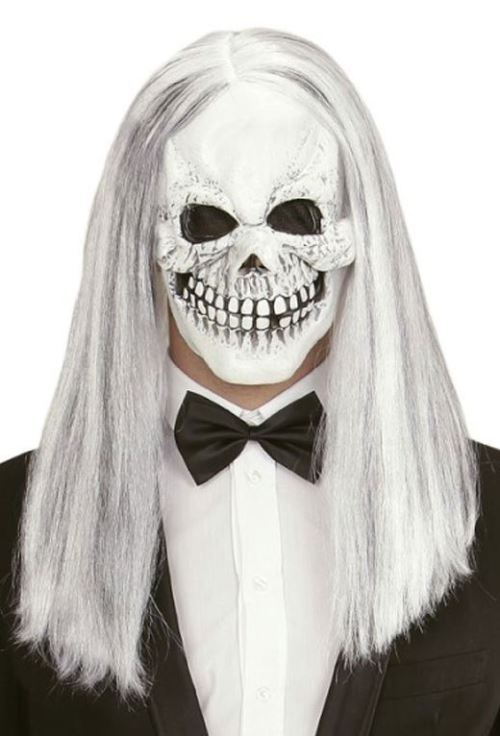 Masque Crâne Latex avec Perruque