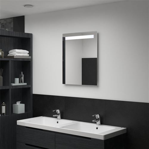 Miroir mural à LED pour salle de bains 50 x 60 cm (144708)