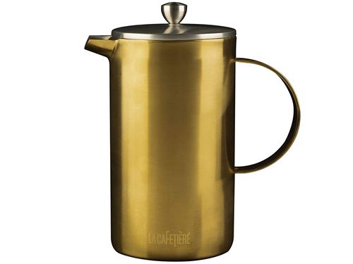 Cafetière dorée, Acier Inoxydable, 8 Cup Cafetiere, Brushed Gold