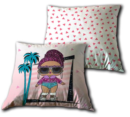 L.O.L. Surprise coussin junior 35 x 35 cm polyester beige/rose