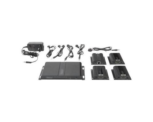 DIGITUS Professional DS-55303 HDMI Extender Splitter Set, 1x4 Prolongateur audio-vidéo 4 ports jusqu'à 40 m