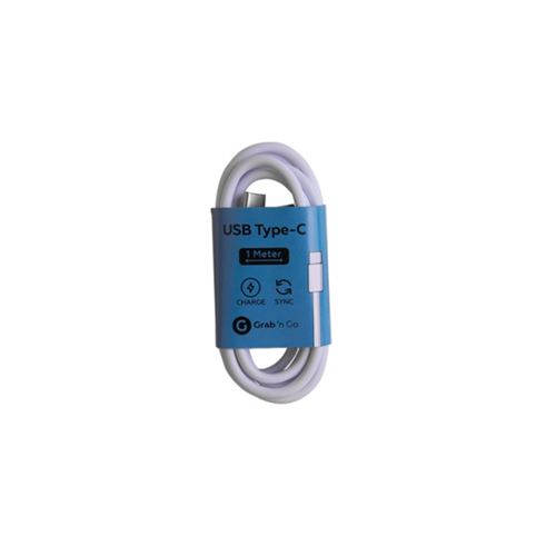Câble data USB / Type C Blanc / 1 Mètre