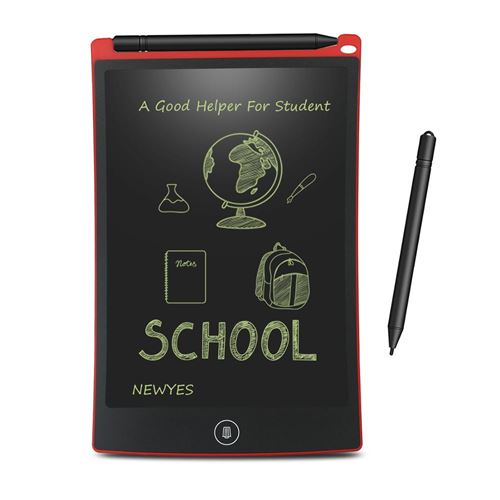 8.5 Pouces Tablette d'écriture LCD Graphique Dessin portables Pad d'enfant avec le Stylo d'écriture -Rouge