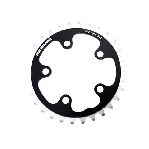 Plateau route 5bra 30dts d.74 triple noir alu 7075 stronglight 9-10v.