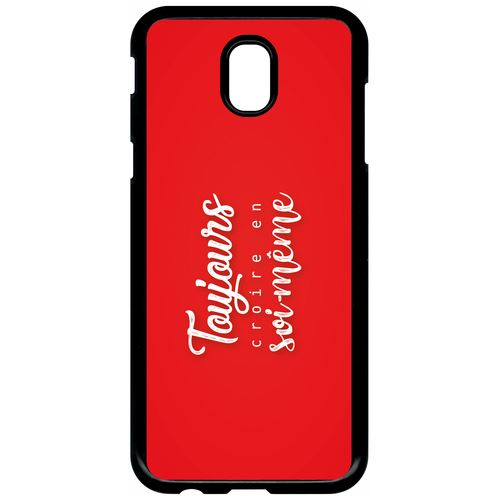 Coque samsung galaxy j5 2017 (j530) toujours croire en sois meme fond rouge