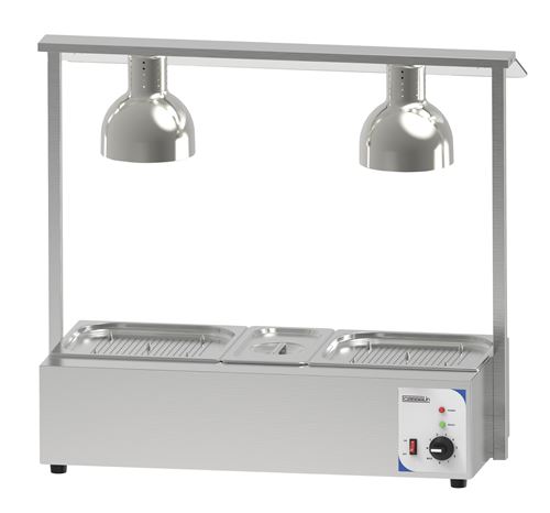 Poste de Découpe Chauffant avec Bain Marie double - Casselin - Inox