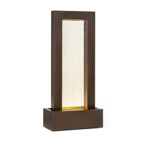 Fontaine de jardin - blumfeldt Skyriver - Fontaine décorative - 800L/h - Fontaine en cascade - 12W - LED - Norme IP67 - Metal cuivré