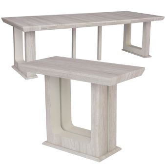 109 Sur Table Console Extensible 250cm Houston Chene Blanchi