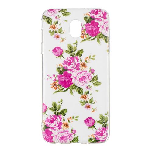 Coque en TPU lumineux fleur de floraison pour votre Samsung Galaxy J7 (2018) J737
