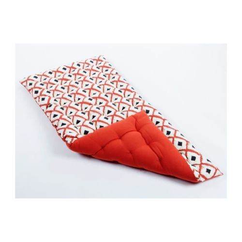 Matelas de sol souple 100% coton imprimé BOHO 120x60x5cm - Rouge