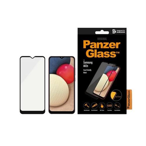 PanzerGlass - Schermbeschermer voor mobiele telefoon - zwart - voor Samsung Galaxy A02s