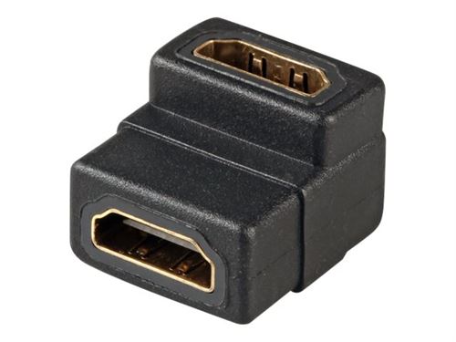 EFB-Elektronik - Adaptateur HDMI - HDMI femelle pour HDMI femelle incliné - blindé - noir - moulé