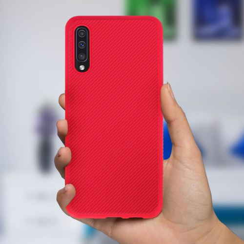 coque samsung a50 rouge silicone