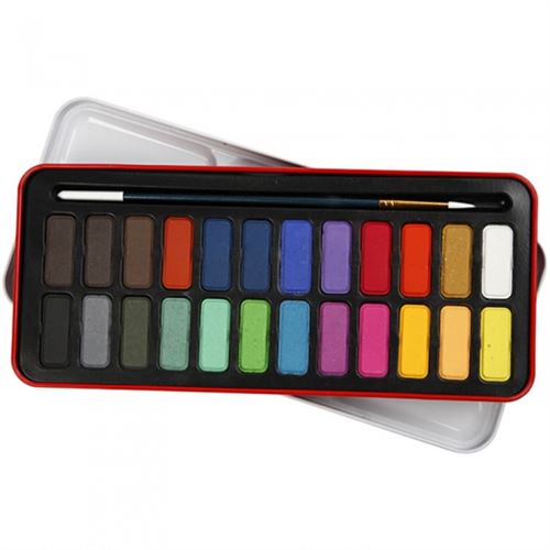 Colortime set aquarelle avec pinceau 26 pièces multicolore