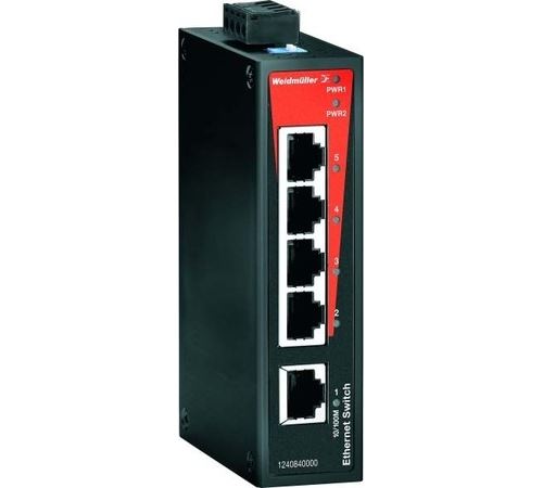 Commutateur réseau contenu 1 pc(s) weidmüller ie-sw-bl05-5tx 1240840000
