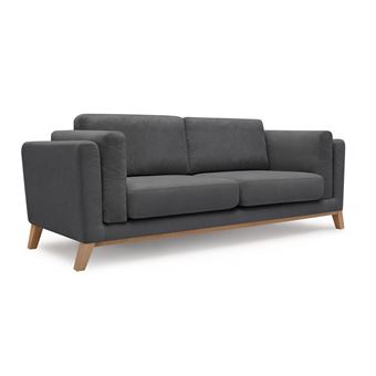 180 sur bobochic canape droit fixe seattle gris fonce achat prix fnac