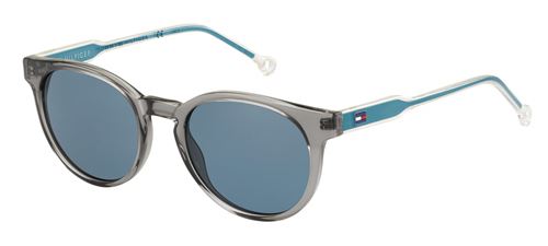 Tommy Hilfiger lunettes de soleil pour enfants avec sangle élastique TH1426/S Y60/8F junior gris/bleu