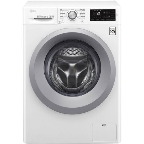 LG  F82J54WH - Machine &agrave; laver - largeur : 60 cm - profondeur : 56 cm - hauteur : 85 cm - chargement frontal - 59 litres - 8 kg - 1200 tours/min - blanc 