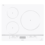Sauter SPI9544W - Table de cuisson à induction - 3 plaques de cuisson - Niche - largeur : 56 cm - profondeur : 49 cm - blanc - avec garnitures en aluminium anodisé