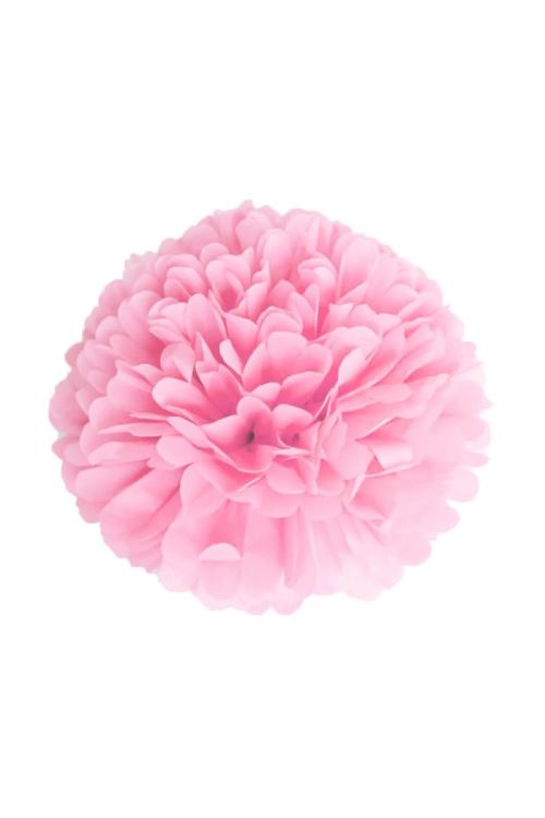 Pompom Satin Rose Vintage 15cm - Rose Vintage - 15 cm de diamètre