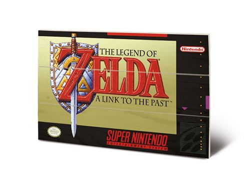 Super Nintendo - The Legend Of Zelda - Impression Sur Bois 20X29.5