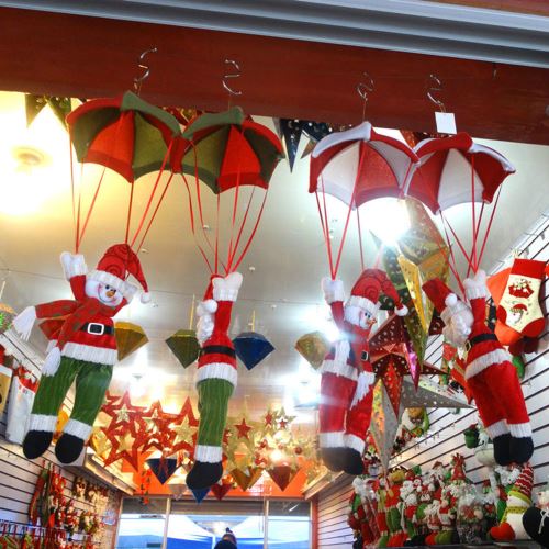 2 37 Sur Sapin De Noel Suspendu Decoration Parachute Bonhomme De Neige Pere Noel Ornements De Noel C Achat Prix Fnac