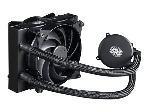 Cooler Master MasterLiquid 120 CPU Water Cooler 'Radiateur de 120mm, 2x MasterFan Pro 120 AB PWM Ventilateur, LED Blanche' MLX-D12M-A20PW-R1