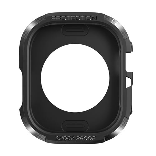 Coque Apple Watch 8 7 45mm Et 6 5 4 2 44mm Et 3 2 1 45mm Fibre De Carbone Noir