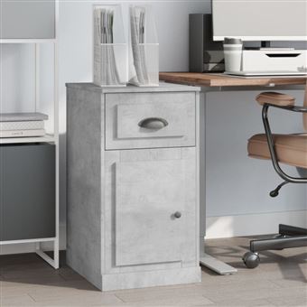 Armoire latérale avec tiroir gris béton 40x50x75 cm - 1