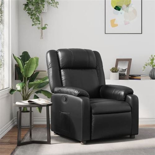 vidaXL Fauteuil réglable similicuirnoir