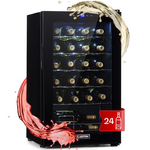 Klarstein Shiraz 24 Uno - Frigorifero Per Vini, 63 L, 24 Bottiglie, Pannello Di Controllo Touch, 5-18°c