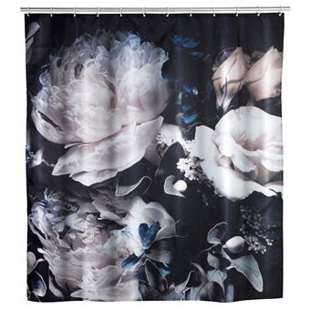 Rideau douche Wenko - Rideau de douche anti-moisissure Astera - Polyester -  180 x 200 cm - Gris