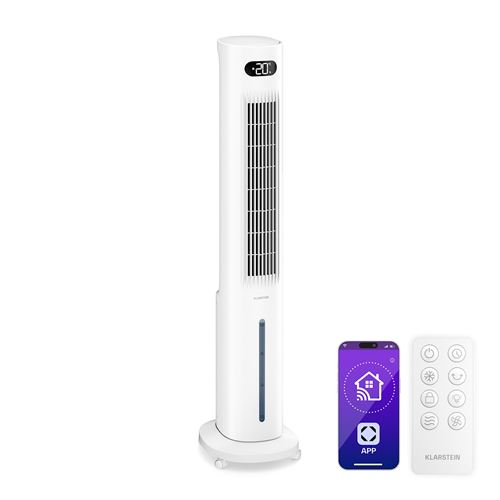 Rafraîchisseur d'air Ventilateur- Klarstein Polar - 300 m³/h - 30 m² - Réservoir 5 l - 3 niveaux de puissance État correct - N/A reconditionné disponible sur Fnac