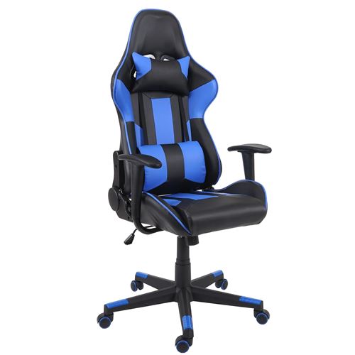 Mendler Noir/Bleu Chaise De Bureau Hwc-F84 Similicuir - Image 3