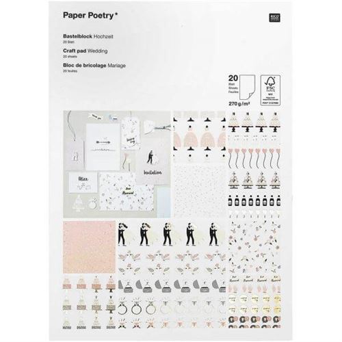 Bloc de 20 Feuilles Mariage