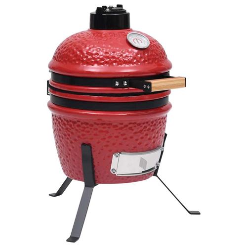 Non Communiqué Rouge Vidaxl Kamado Barbecue 2-In-1 56 Cm Keramiek Rood316095