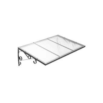 Auvent Solaire Moderne Pour Porte Et Fenêtre - Abri En Polycarbonate Résistant Pluie Et Neige - 65x150 Cm
