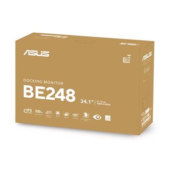 ASUS BE248CFN - Écran LED - 24.1" - 1900 x 1200 WUXGA @ 100 Hz - IPS - 350 cd/m² - 3000:1 - HDR10 - 5 ms - HDMI, 2xDisplayPort, USB-C - haut-parleurs - noir