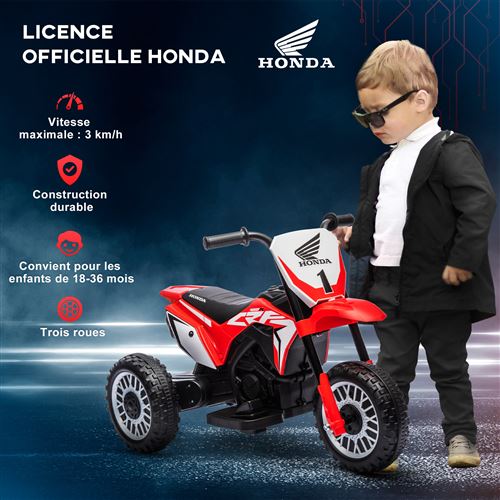 Moto électrique enfant Honda 6V. rouge. 1 place