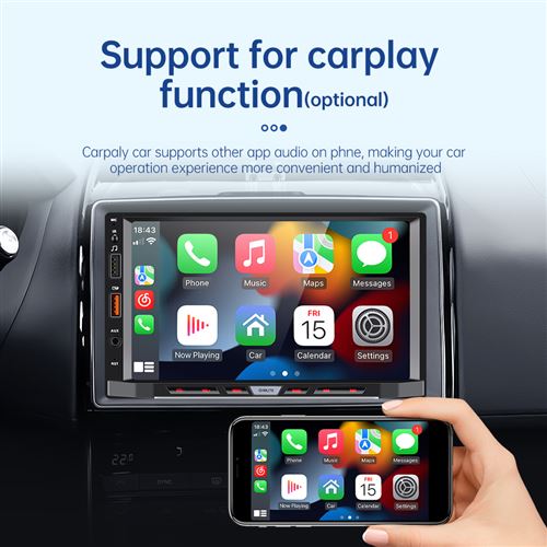Autoradio Gearelec Universel avec Carplay Android Lecteur Vidéo Portable 7  Noir - Accessoires Autoradio - Achat & prix