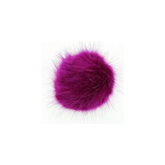 Pompons fausse fourrure - 10cm de diamètre - Unic(...) - 128 Violet - 1