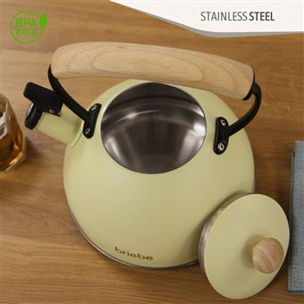 Bouilloire En Acier Bouilloire Sifflante Acier Inox 3L - Poignée