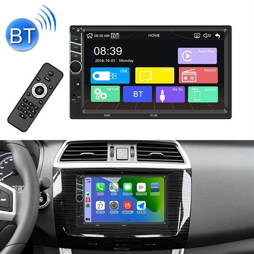 Autoradio 7 Pouces HD Avec Bluetooth FM CarPlay Android AUTO RCA USB TF Card YONIS