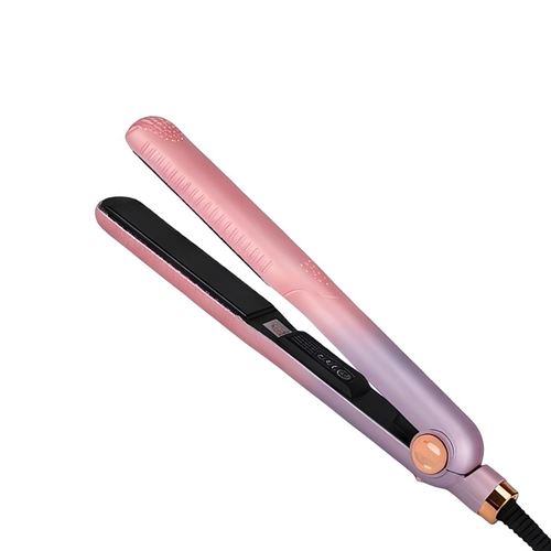 Lisseur et Boucleur 2-en-1 pour Cheveux Secs et Humides Ionique 40W Rose