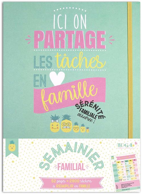 Kit créatif semainier familial A4 - Toga