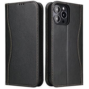 Etui bibliothèque pour iPhone 11 Pro Max - Pierre Cardin - Noir uni - Cuir